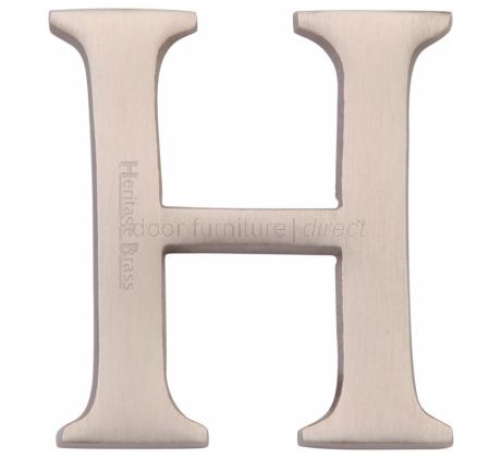 Satin Nickel Concealed Fix Front Door Letters A-Z 2in (51mm)