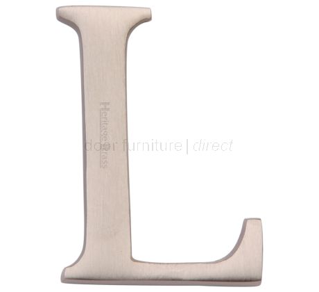 Satin Nickel Concealed Fix Front Door Letters A-Z 2in (51mm)