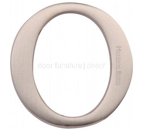 Satin Nickel Concealed Fix Front Door Letters A-Z 2in (51mm)