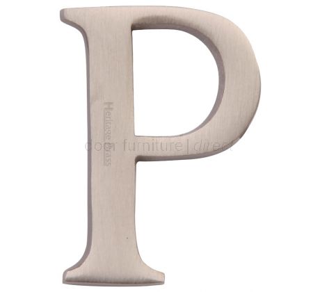 Satin Nickel Concealed Fix Front Door Letters A-Z 2in (51mm)