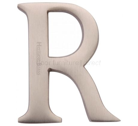 Satin Nickel Concealed Fix Front Door Letters A-Z 2in (51mm)