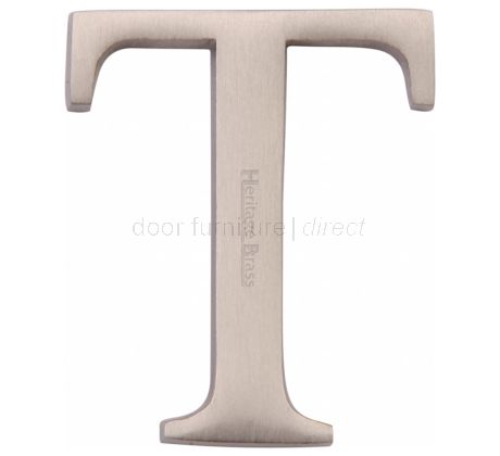 Satin Nickel Concealed Fix Front Door Letters A-Z 2in (51mm)