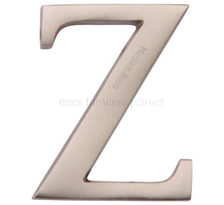 Satin Nickel Concealed Fix Front Door Letters A-Z 2in (51mm)