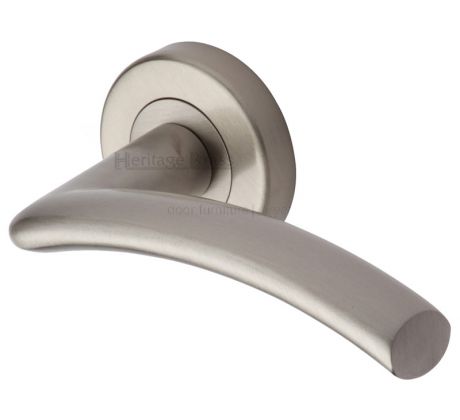 Heritage V3490 Satin Nickel Centaur Lever on Rose Handles