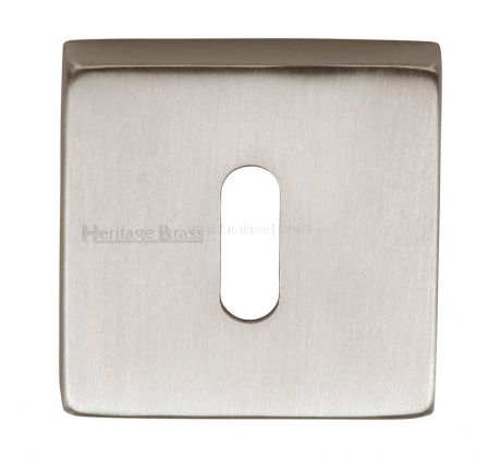 Heritage SQ5002 Satin Nickel Square Key Escutcheon 54mm