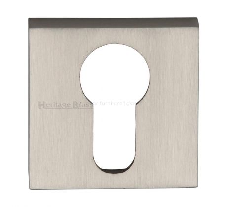 Heritage SQ5004 Satin Nickel Square Euro Escutcheon 54mm