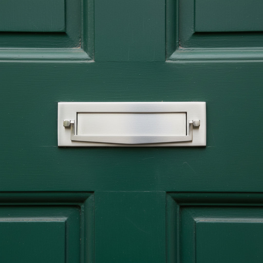 Heritage V830 Satin Nickel Postal Knocker Letter Plate 254x79mm