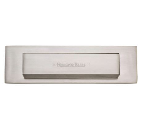 Heritage V842 Satin Nickel Gravity Flap Letter Box 280x80mm