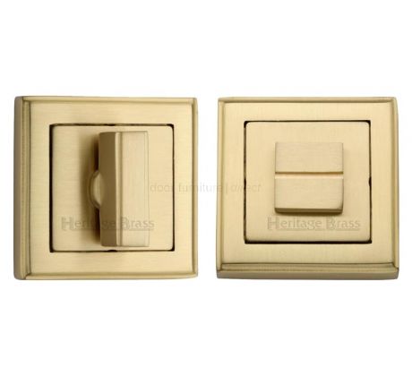 Heritage DEC7030 Satin Brass Square Turn and Release 53mm