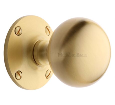 Heritage WES970 Satin Brass Westminster Door Knobs