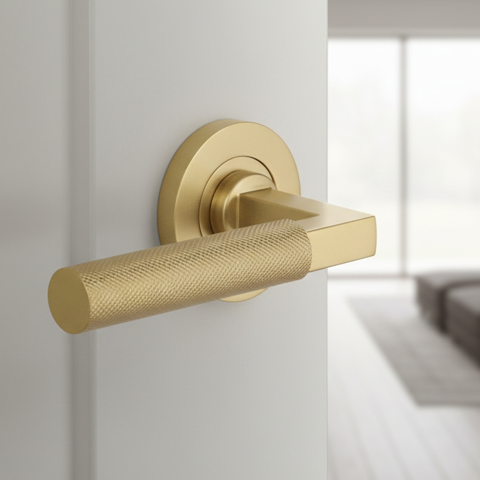 Heritage RS2260-SB Satin Brass Signac Door Handles