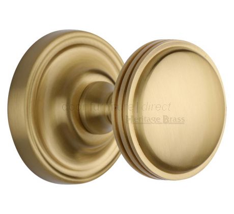 Heritage WHI6429 Satin Brass Whitehall Mortice Knobs 63mm