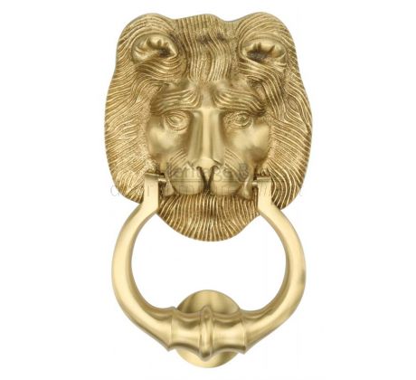 Heritage K1210 Satin Brass Large Lion Knocker