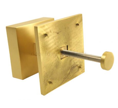 Heritage V908 Satin Brass Square Centre Door Knob 89mm