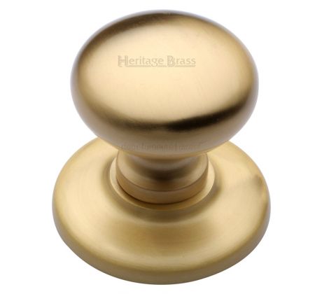 Heritage V901 Satin Brass Round Centre Door Knob 78mm