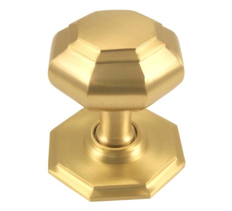 Heritage V890 Satin Brass Octagonal Centre Door Knob 82mm