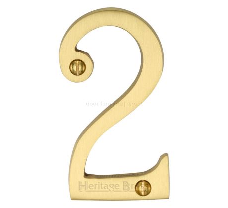 Heritage C1560 Satin Brass 76mm (3in) Door Numbers