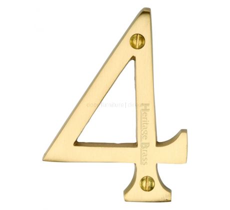 Heritage C1560 Satin Brass 76mm (3in) Door Numbers