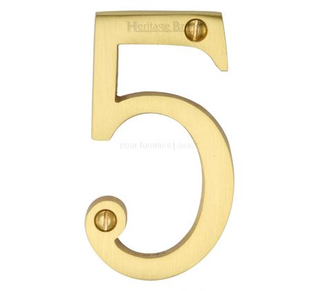 Heritage C1560 Satin Brass 76mm (3in) Door Numbers