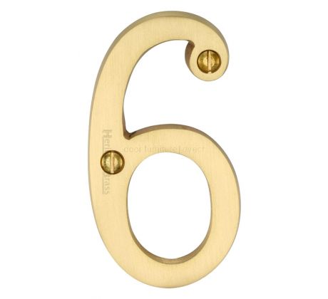 Heritage C1560 Satin Brass 76mm (3in) Door Numbers