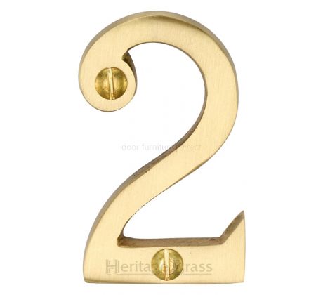 Heritage C1567 Satin Brass 51mm (2in) Door Numbers 0-9