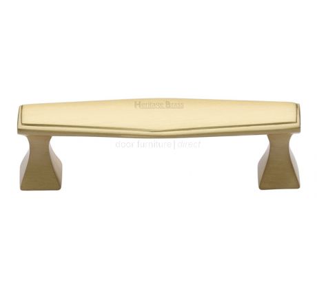 Heritage C0334 Satin Brass Art Deco Cabinet Handle 152mm