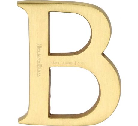 Satin Brass C1565 Concealed Fix Front Door Letters A-Z 51mm