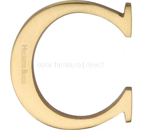 Satin Brass C1565 Concealed Fix Front Door Letters A-Z 51mm