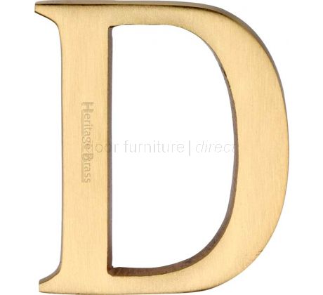 Satin Brass C1565 Concealed Fix Front Door Letters A-Z 51mm