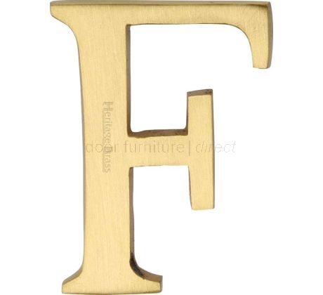 Satin Brass C1565 Concealed Fix Front Door Letters A-Z 51mm