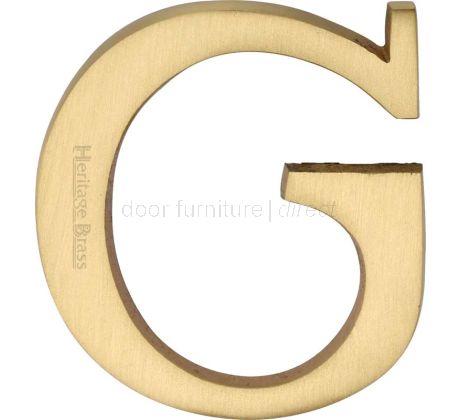 Satin Brass C1565 Concealed Fix Front Door Letters A-Z 51mm