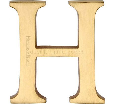 Satin Brass C1565 Concealed Fix Front Door Letters A-Z 51mm