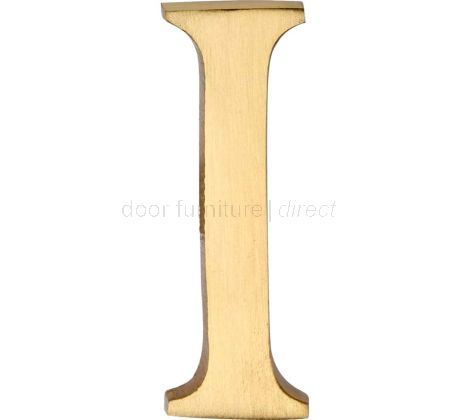 Satin Brass C1565 Concealed Fix Front Door Letters A-Z 51mm