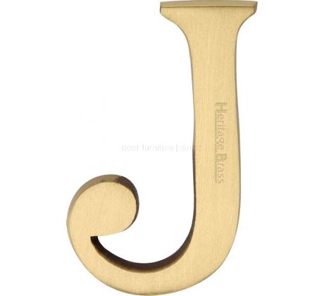 Satin Brass C1565 Concealed Fix Front Door Letters A-Z 51mm