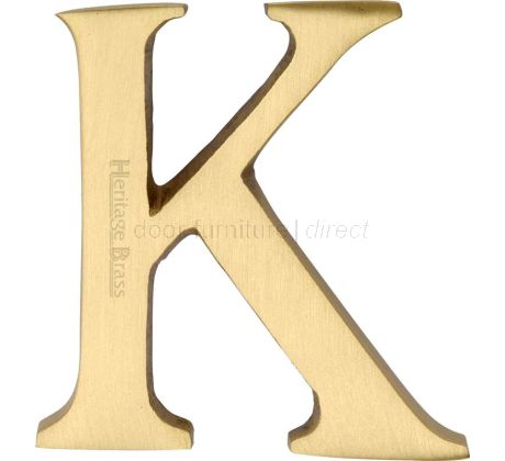 Satin Brass C1565 Concealed Fix Front Door Letters A-Z 51mm