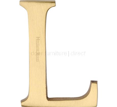 Satin Brass C1565 Concealed Fix Front Door Letters A-Z 51mm