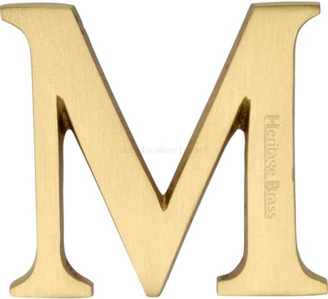 Satin Brass C1565 Concealed Fix Front Door Letters A-Z 51mm