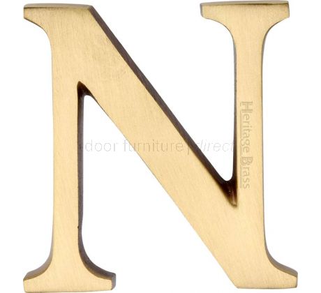 Satin Brass C1565 Concealed Fix Front Door Letters A-Z 51mm