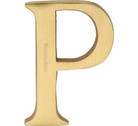 Satin Brass C1565 Concealed Fix Front Door Letters A-Z 51mm