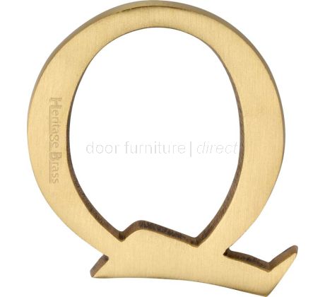 Satin Brass C1565 Concealed Fix Front Door Letters A-Z 51mm