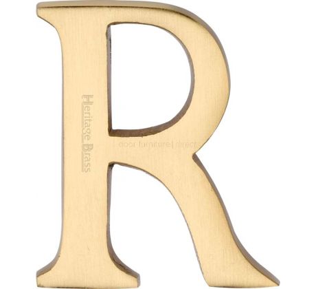 Satin Brass C1565 Concealed Fix Front Door Letters A-Z 51mm