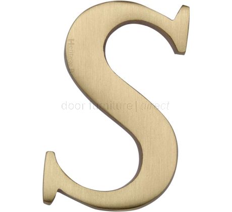 Satin Brass C1565 Concealed Fix Front Door Letters A-Z 51mm