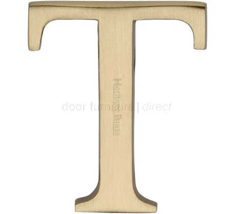 Satin Brass C1565 Concealed Fix Front Door Letters A-Z 51mm
