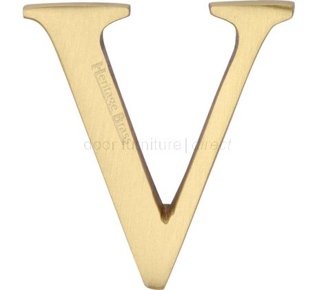 Satin Brass C1565 Concealed Fix Front Door Letters A-Z 51mm