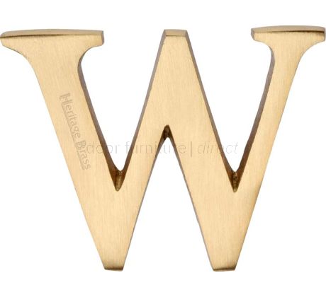 Satin Brass C1565 Concealed Fix Front Door Letters A-Z 51mm