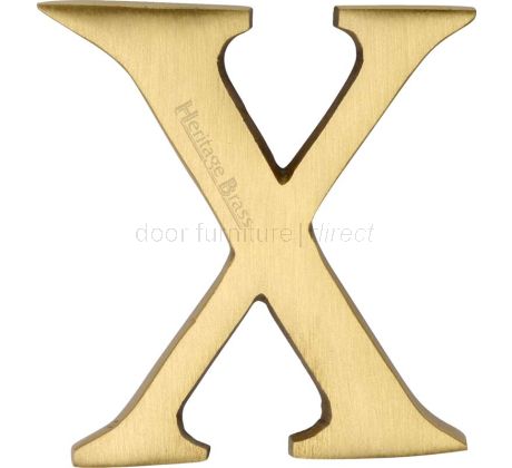 Satin Brass C1565 Concealed Fix Front Door Letters A-Z 51mm