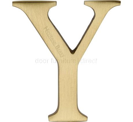 Satin Brass C1565 Concealed Fix Front Door Letters A-Z 51mm