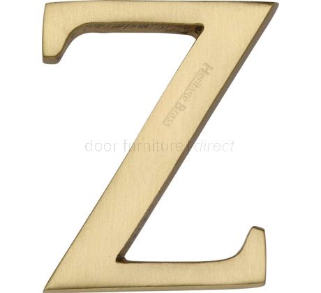 Satin Brass C1565 Concealed Fix Front Door Letters A-Z 51mm