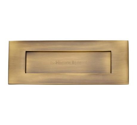 Heritage V850 Antique Brass Letter Box 203x76mm