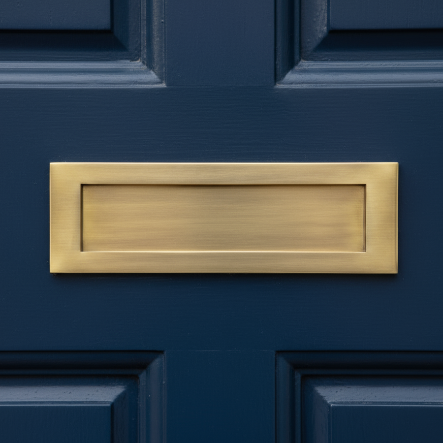 Heritage V850 Antique Brass Letter Box 305x102mm